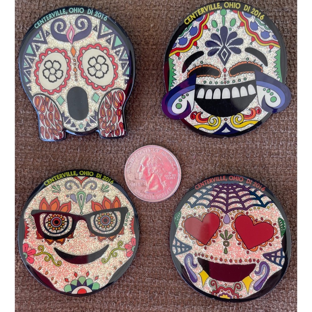 Destination Imagination Sugar Skull Pins Excellent DI 2016 Centerville Ohio